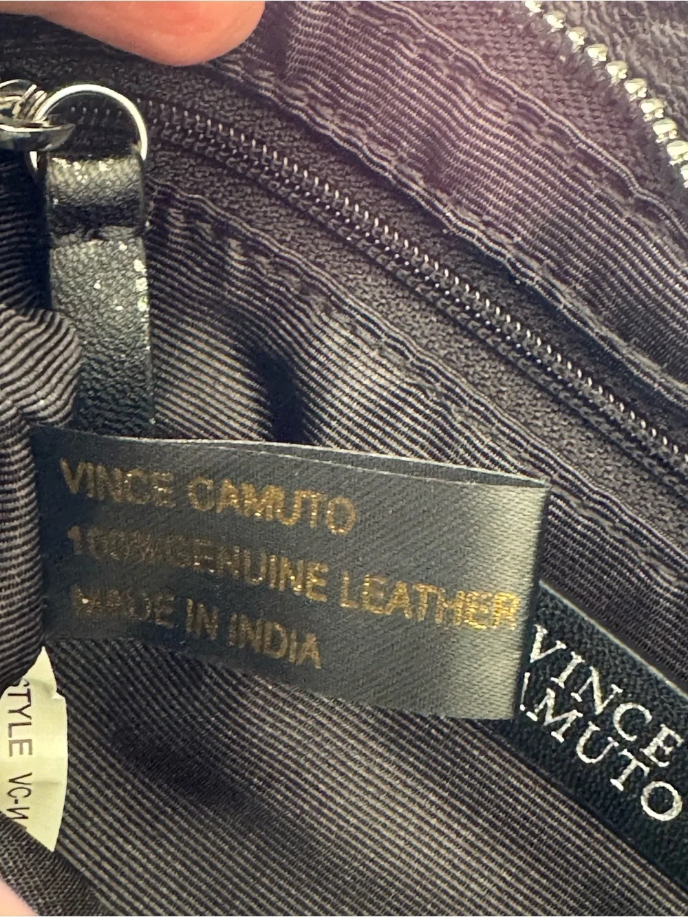 Vince Camuto Wayhn Mini Leather Crossbody Double Zipper Purse